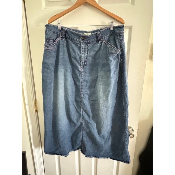 VTG Sunshine Apparel Women’s 18W Long Maxi Jeans Skirt plus size - Picture 3 of 8